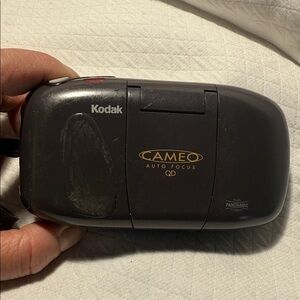 Vintage 90s Kodak Cameo Auto Focus Camera in Black and Gold. Works.